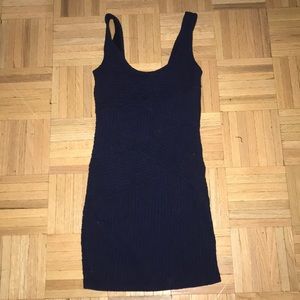 Blue body con dress